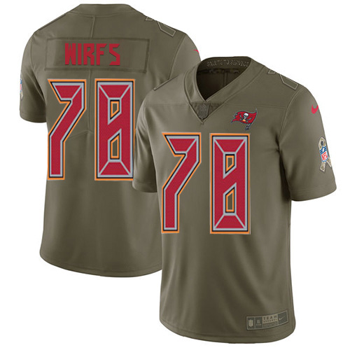 Nike Buccaneers #78 Tristan Wirfs Olive Men's Stitched NFL Limited 2017 Salute To Service Jersey