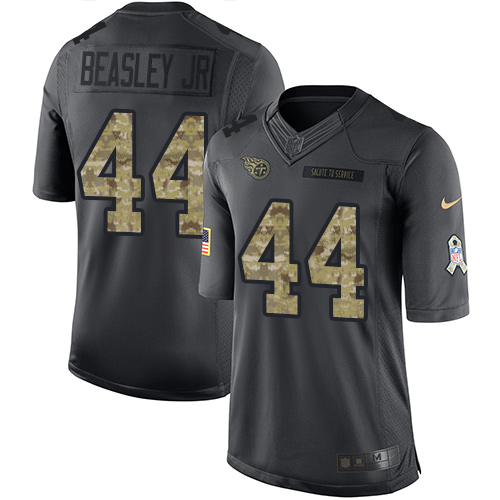 Nike Titans #44 Vic Beasley Jr Black Men's Stitched NFL Limited 2016 Salute to Service Jersey
