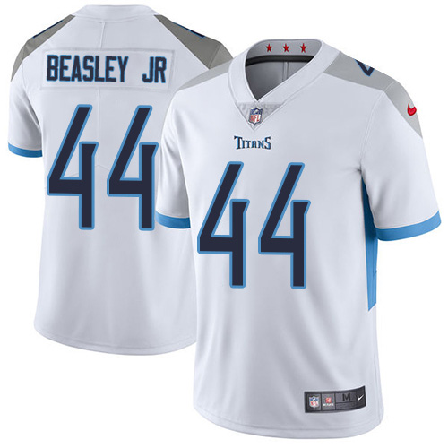 Nike Titans #44 Vic Beasley Jr White Men's Stitched NFL Vapor Untouchable Limited Jersey
