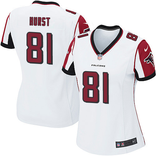 Nike Falcons #81 Hayden Hurst White Women's Stitched NFL New Elite Jersey
