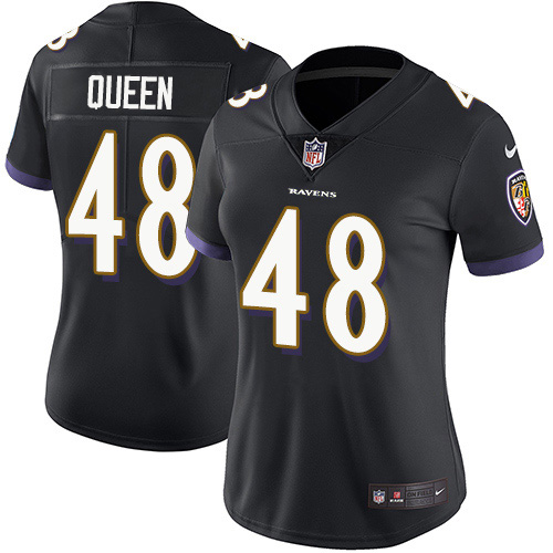 Nike Ravens #48 Patrick Queen Black Alternate Women's Stitched NFL Vapor Untouchable Limited Jersey