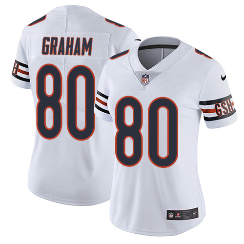 Nike Bears #80 Jimmy Graham White Women's Stitched NFL Vapor Untouchable Limited Jersey