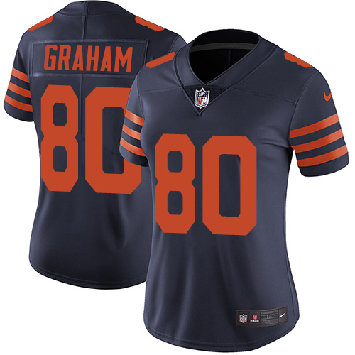 Nike Bears #80 Jimmy Graham Navy Blue Alternate Women's Stitched NFL Vapor Untouchable Limited Jersey