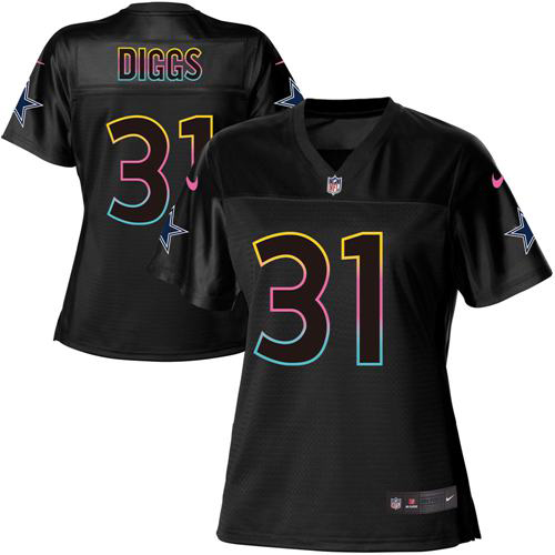 Nike Cowboys #31 Trevon Diggs Black Women's NFL Fashion Game Jersey