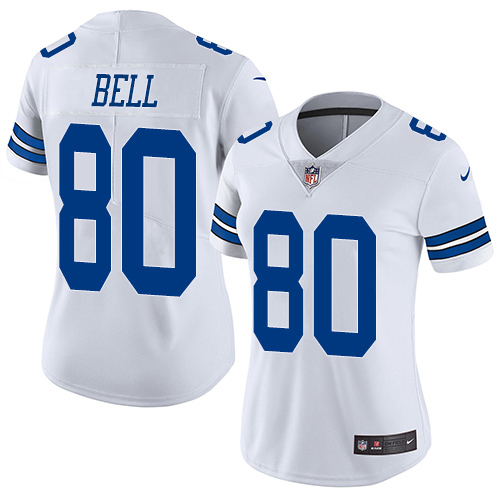 Nike Cowboys #80 Blake Bell White Women's Stitched NFL Vapor Untouchable Limited Jersey