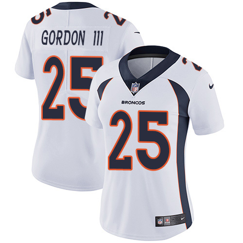 Nike Broncos #25 Melvin Gordon III White Women's Stitched NFL Vapor Untouchable Limited Jersey