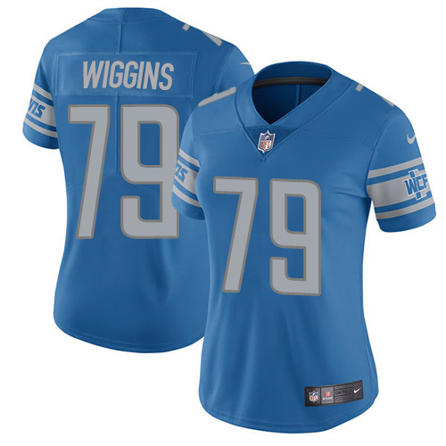 Nike Lions #79 Kenny Wiggins Blue Team Color Women's Stitched NFL Vapor Untouchable Limited Jersey