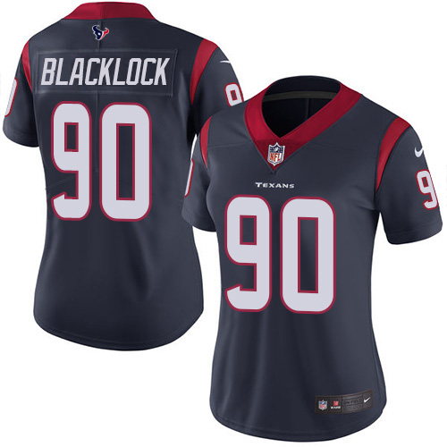 Nike Texans #90 Ross Blacklock Navy Blue Team Color Women's Stitched NFL Vapor Untouchable Limited Jersey