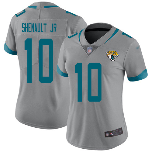 Nike Jaguars #10 Laviska Shenault Jr. Silver Women's Stitched NFL Limited Inverted Legend Jersey