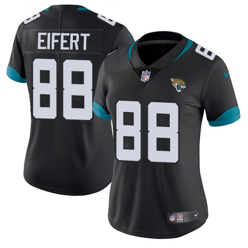 Nike Jaguars #88 Tyler Eifert Black Team Color Women's Stitched NFL Vapor Untouchable Limited Jersey