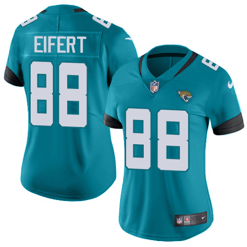 Nike Jaguars #88 Tyler Eifert Teal Green Alternate Women's Stitched NFL Vapor Untouchable Limited Jersey