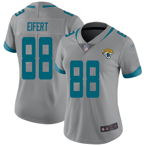 Nike Jaguars #88 Tyler Eifert Silver Women's Stitched NFL Limited Inverted Legend Jersey