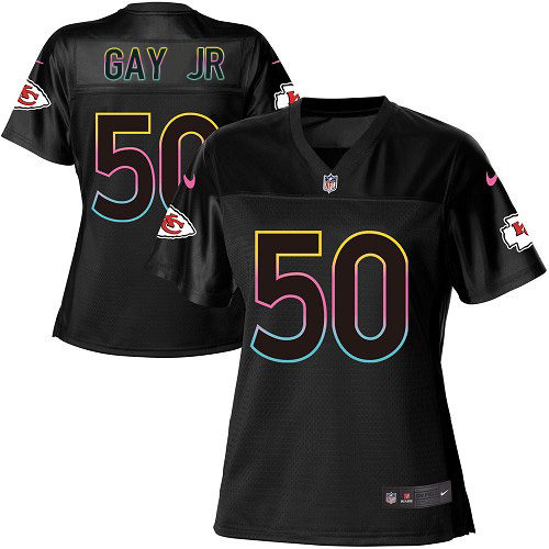 Nike Chiefs #50 Willie Gay Jr. Black Women's NFL Fashion Game Jersey