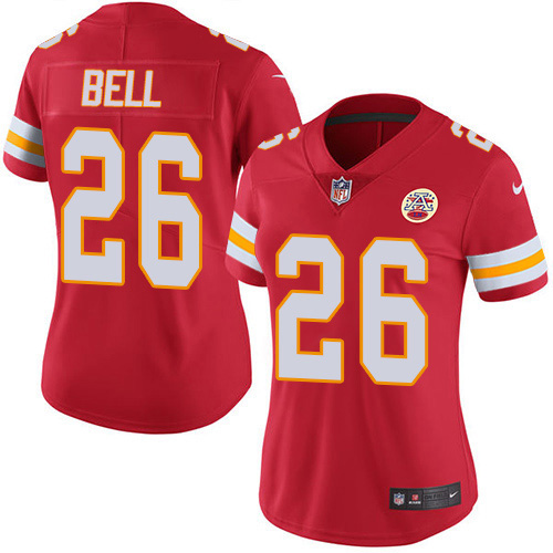 Nike Chiefs #26 Le'Veon Bell Red Team Color Women's Stitched NFL Vapor Untouchable Limited Jersey