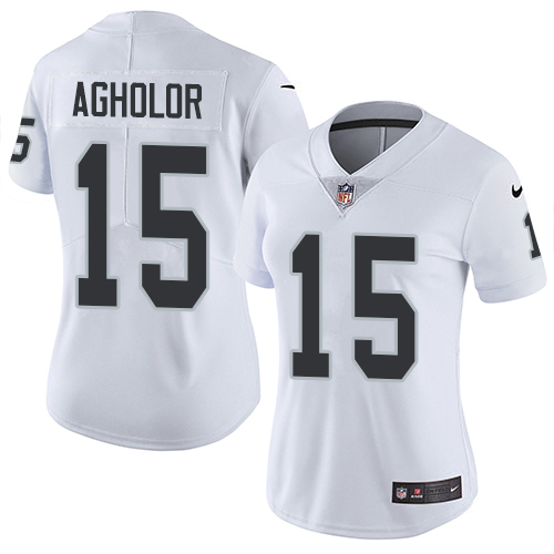 Nike Raiders #15 Nelson Agholor White Women's Stitched NFL Vapor Untouchable Limited Jersey
