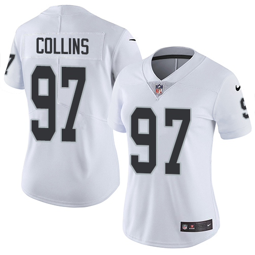 Nike Raiders #97 Maliek Collins White Women's Stitched NFL Vapor Untouchable Limited Jersey