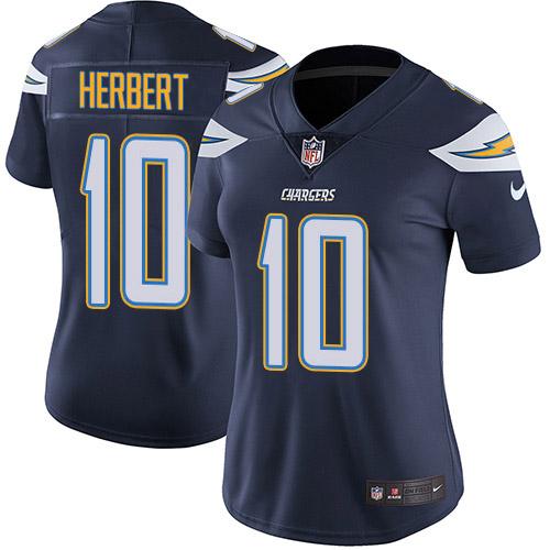 Nike Chargers #10 Justin Herbert Navy Blue Team Color Women's Stitched NFL Vapor Untouchable Limited Jersey