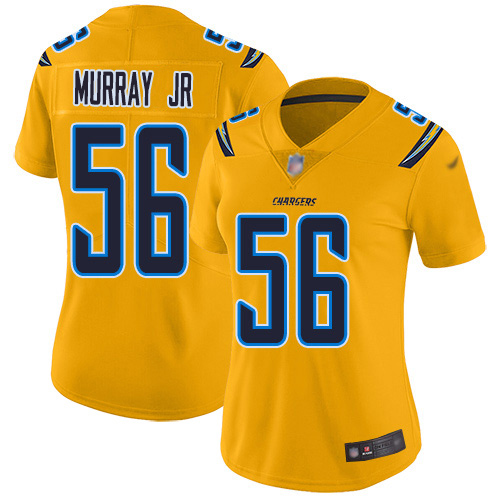 Nike Chargers #56 Kenneth Murray Jr Gold Women's Stitched NFL Limited Inverted Legend Jersey