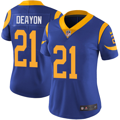 Nike Rams #21 Donte Deayon Royal Blue Alternate Women's Stitched NFL Vapor Untouchable Limited Jersey