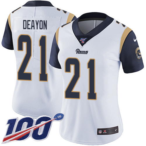 Nike Rams #21 Donte Deayon White Women's Stitched NFL 100th Season Vapor Untouchable Limited Jersey