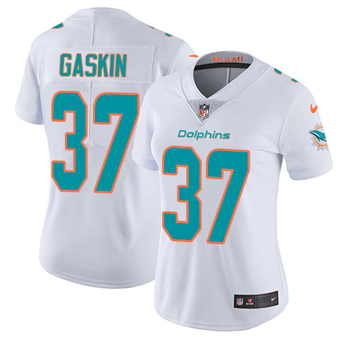 Nike Dolphins #37 Myles Gaskin White Women's Stitched NFL Vapor Untouchable Limited Jersey