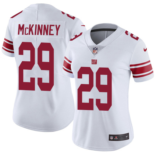 Nike Giants #29 Xavier McKinney White Women's Stitched NFL Vapor Untouchable Limited Jersey