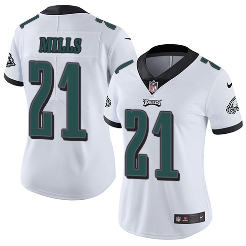 Nike Eagles #21 Jalen Mills White Women's Stitched NFL Vapor Untouchable Limited Jersey