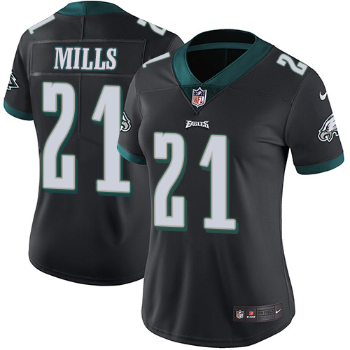 Nike Eagles #21 Jalen Mills Black Alternate Women's Stitched NFL Vapor Untouchable Limited Jersey