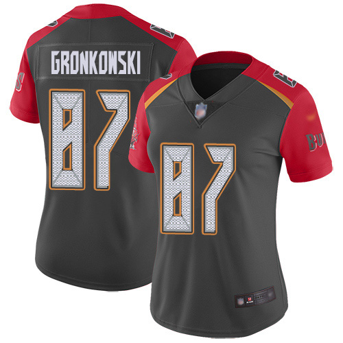 Nike Buccaneers #87 Rob Gronkowski Gray Women's Stitched NFL Limited Inverted Legend Jersey