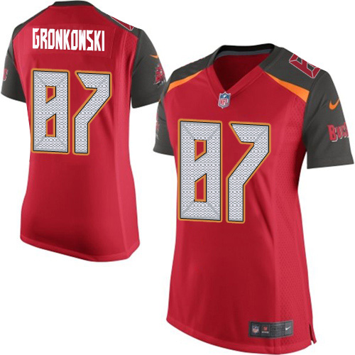 Nike Buccaneers #87 Rob Gronkowski Red Team Color Women's Stitched NFL New Elite Jersey