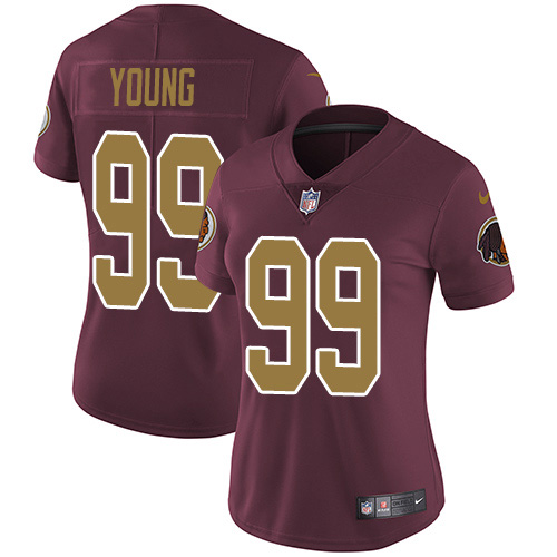 Nike Redskins #99 Chase Young Burgundy Red Alternate Women's Stitched NFL Vapor Untouchable Limited Jersey