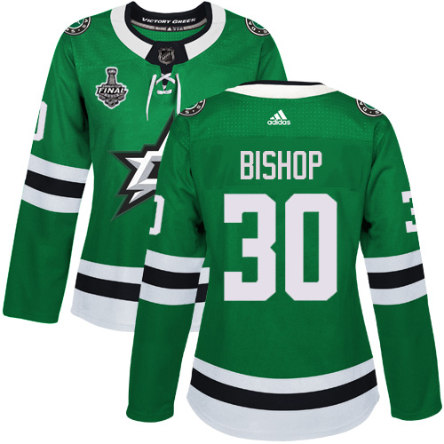 Adidas Stars #30 Ben Bishop Green Home Authentic Women's 2020 Stanley Cup Final Stitched NHL Jersey