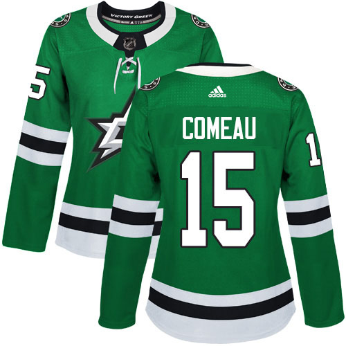 Adidas Stars #15 Blake Comeau Green Home Authentic Women's Stitched NHL Jersey