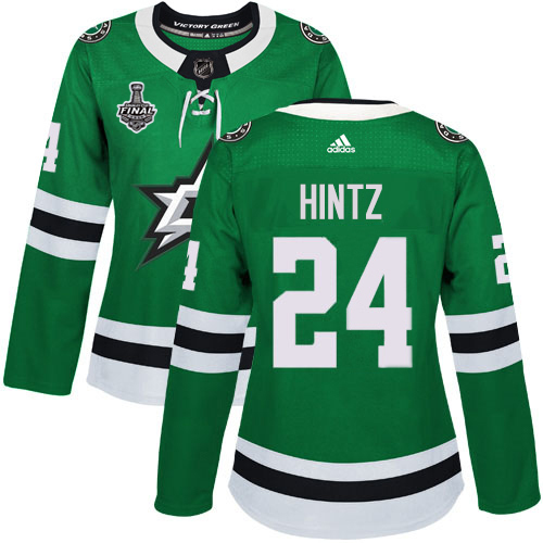 Adidas Stars #24 Roope Hintz Green Home Authentic Women's 2020 Stanley Cup Final Stitched NHL Jersey