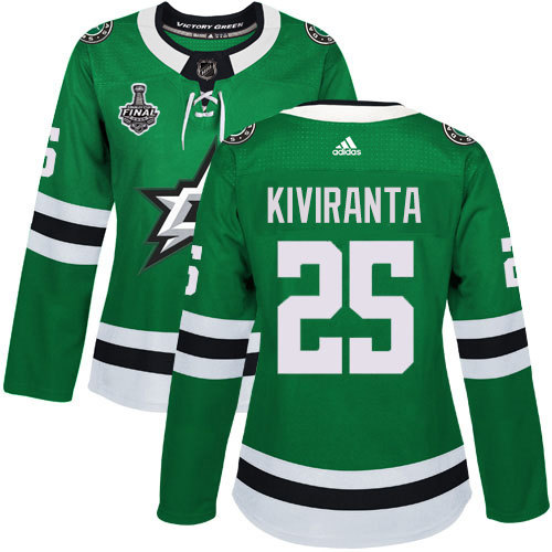 Adidas Stars #25 Joel Kiviranta Green Home Authentic Women's 2020 Stanley Cup Final Stitched NHL Jersey