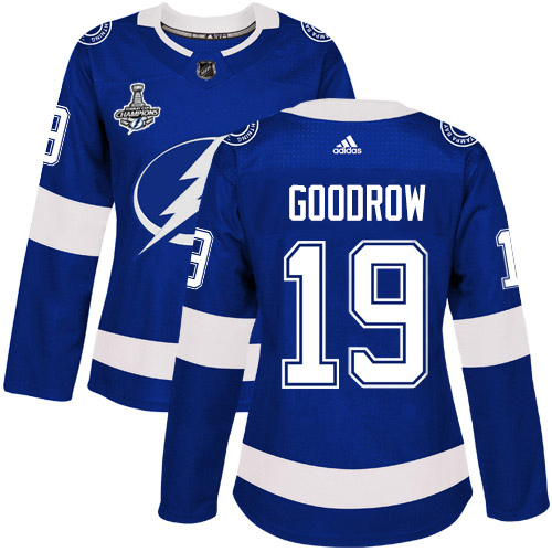 Adidas Lightning #19 Barclay Goodrow Blue Home Authentic Women's 2020 Stanley Cup Champions Stitched NHL Jersey