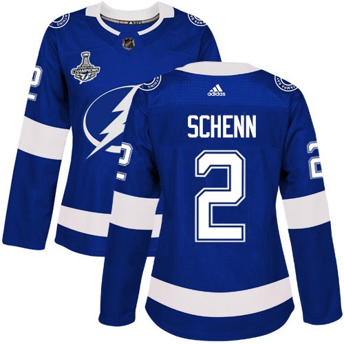 Adidas Lightning #2 Luke Schenn Blue Home Authentic Women's 2020 Stanley Cup Champions Stitched NHL Jersey