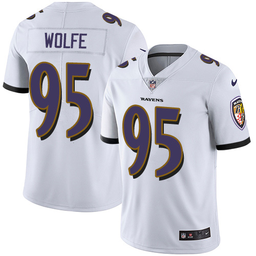 Nike Ravens #95 Derek Wolfe White Youth Stitched NFL Vapor Untouchable Limited Jersey