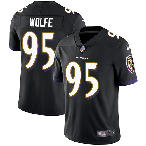 Nike Ravens #95 Derek Wolfe Black Alternate Youth Stitched NFL Vapor Untouchable Limited Jersey