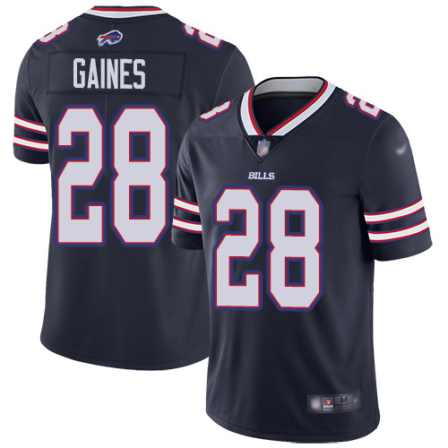 Nike Bills #28 E.J. Gaines Navy Youth Stitched NFL Limited Inverted Legend Jersey