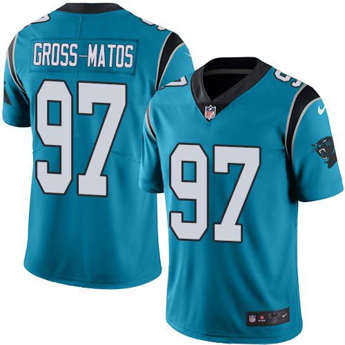 Nike Panthers #97 Yetur Gross-Matos Blue Alternate Youth Stitched NFL Vapor Untouchable Limited Jersey