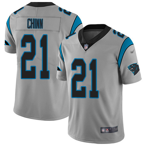 Nike Panthers #21 Jeremy Chinn Silver Youth Stitched NFL Limited Inverted Legend Jersey