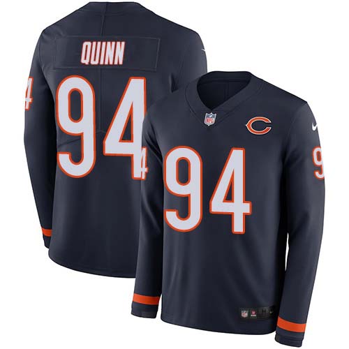 Nike Bears #94 Robert Quinn Navy Blue Team Color Youth Stitched NFL Limited Therma Long Sleeve Jersey