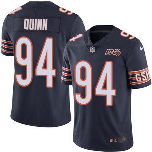 Nike Bears #94 Robert Quinn Navy Blue Team Color Youth Stitched NFL 100th Season Vapor Untouchable Limited Jersey