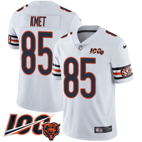 Nike Bears #85 Cole Kmet White Youth Stitched NFL 100th Season Vapor Untouchable Limited Jersey