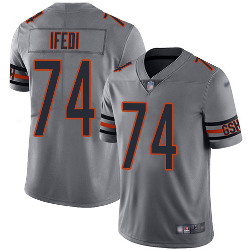 Nike Bears #74 Germain Ifedi Silver Youth Stitched NFL Limited Inverted Legend Jersey