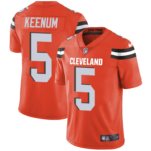 Nike Browns #5 Case Keenum Orange Alternate Youth Stitched NFL Vapor Untouchable Limited Jersey