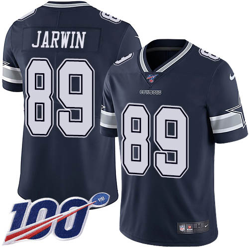 Nike Cowboys #89 Blake Jarwin Navy Blue Team Color Youth Stitched NFL 100th Season Vapor Untouchable Limited Jersey