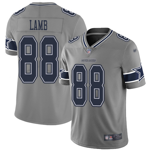 Nike Cowboys #88 CeeDee Lamb Gray Youth Stitched NFL Limited Inverted Legend Jersey