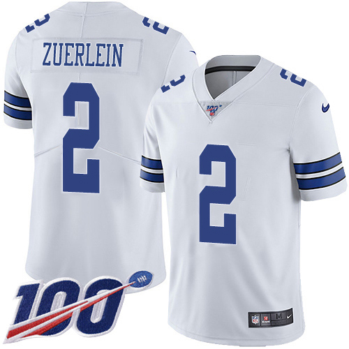 Nike Cowboys #2 Greg Zuerlein White Youth Stitched NFL 100th Season Vapor Untouchable Limited Jersey